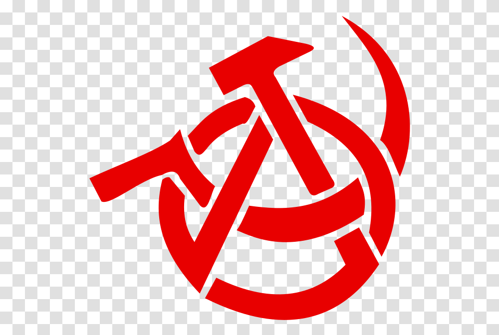 Communist Symbol Hammer And Sickle Circle Hd Download Anarcho Communist Flag, Dynamite, Bomb, Weapon, Weaponry Transparent Png