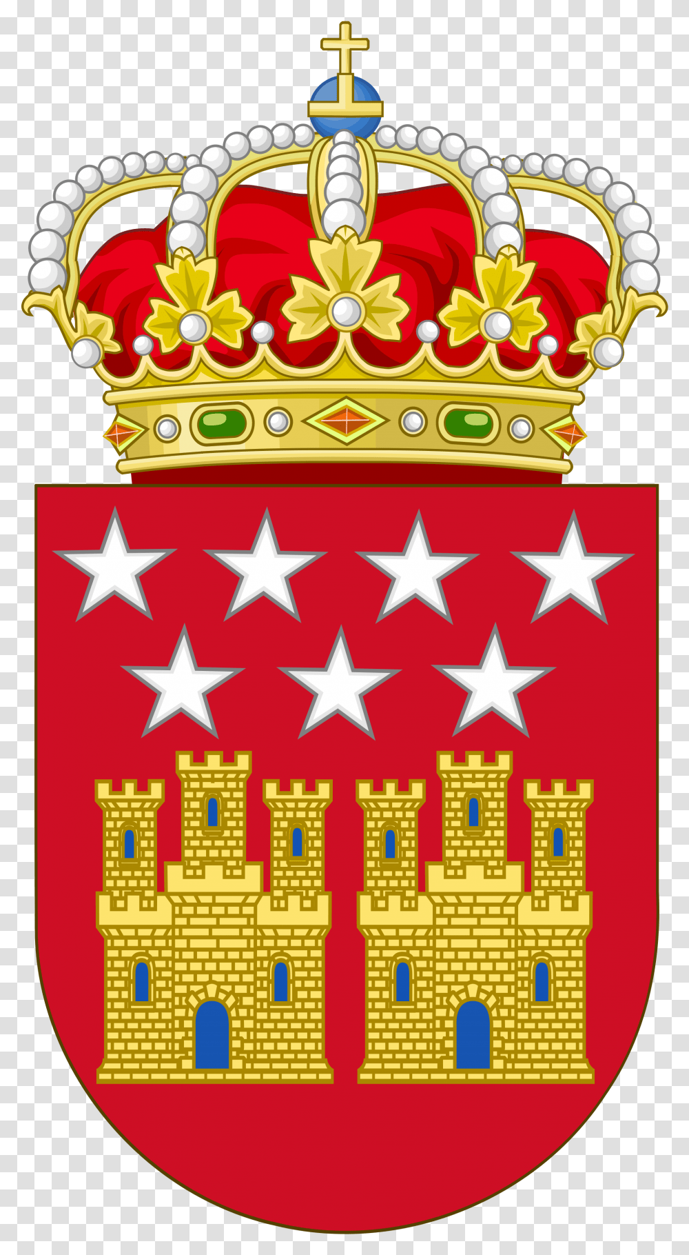 Community Clipart Comunidad Community Of Madrid Coat Of Arms, Accessories, Accessory, Jewelry, Crown Transparent Png