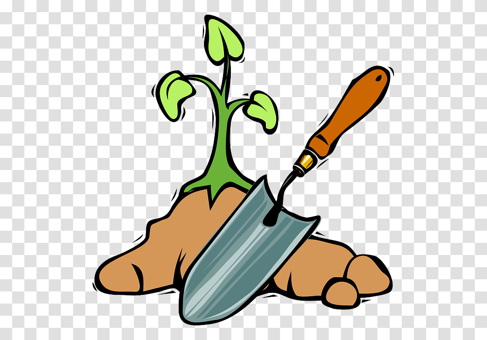 Community Garden Cliparts, Plant, Shovel, Tool, Trowel Transparent Png