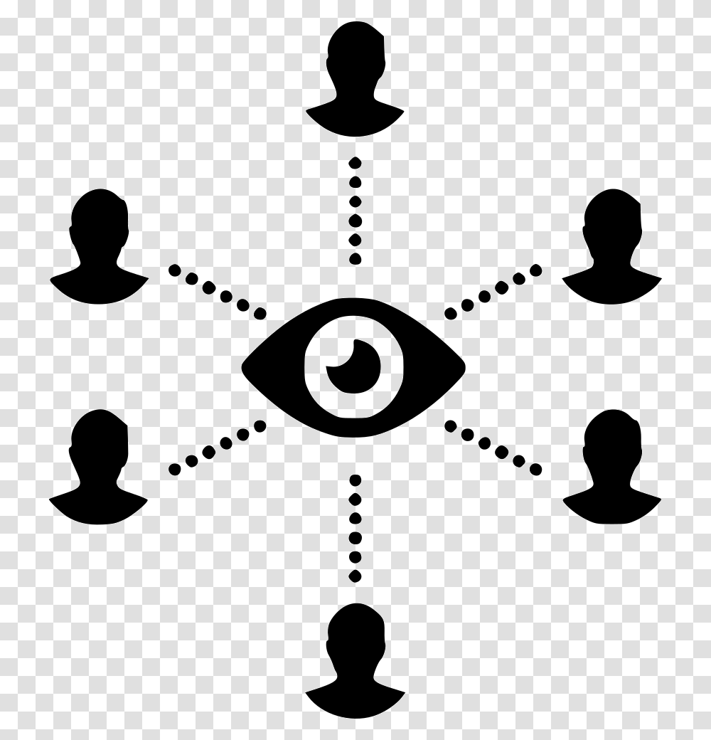 Community People Connection Nodes Management Privacy Communication Icon, Silhouette, Label, Stencil Transparent Png