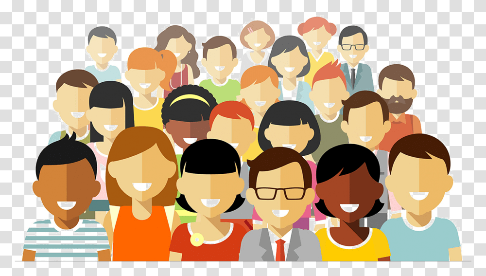 Community Social Group Illustration Group Of People Vector, Person, Audience, Crowd, Face Transparent Png