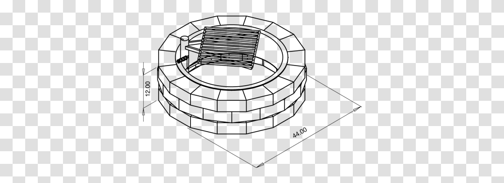 Compact Fire Pit Kit With Grill Sketch, Gray, World Of Warcraft Transparent Png