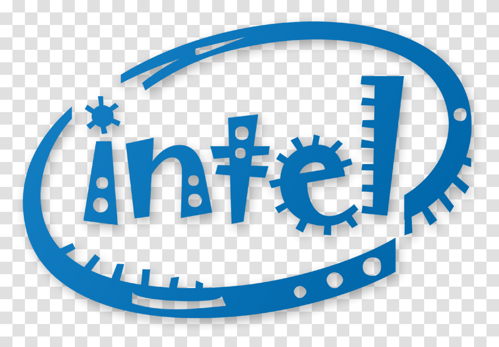 Company Intel Logo Logos In Jokerman Font, Label, Number Transparent Png
