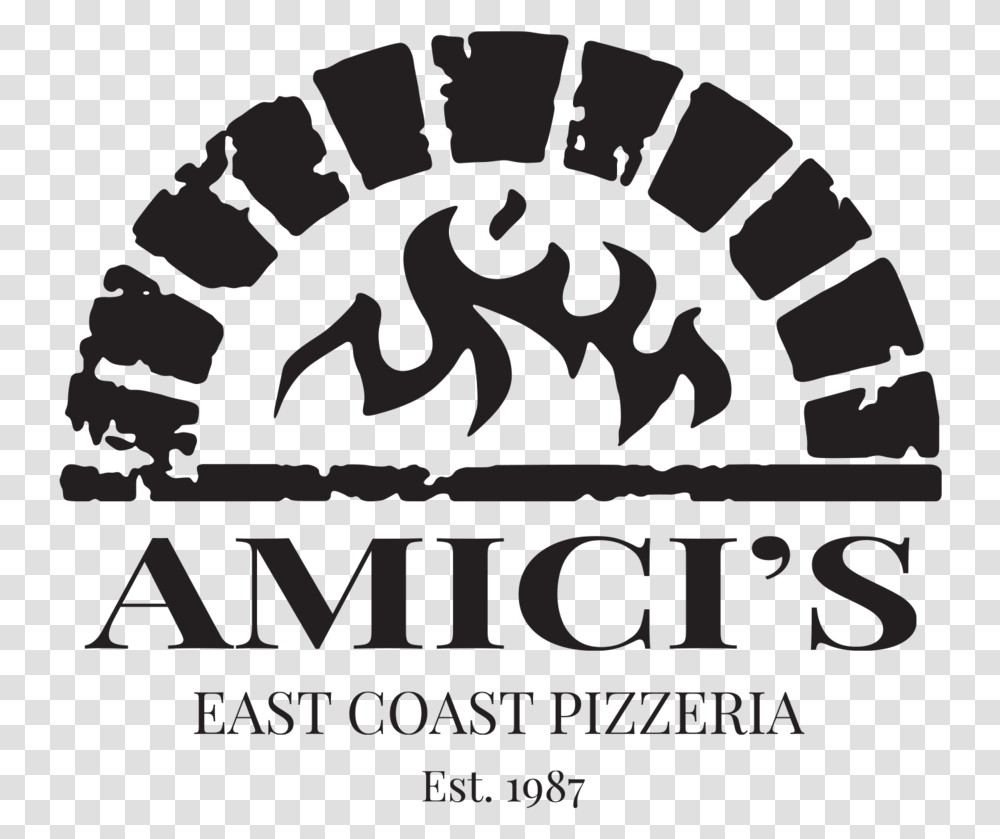 Company Logo In Black Amici's East Coast Pizzeria Logo, Poster, Advertisement Transparent Png