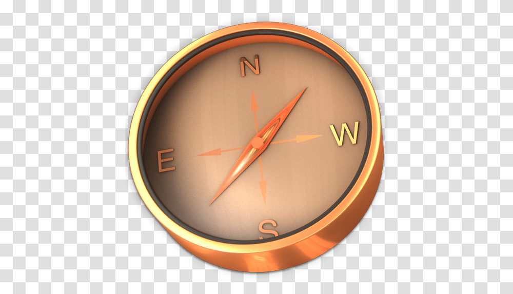 Compas Gold Icon Compass Icon, Clock Tower, Architecture, Building Transparent Png