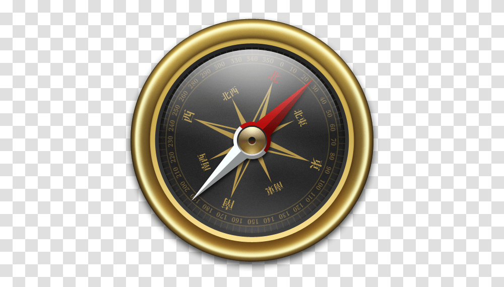 Compass Gold Black Icon Solid, Clock Tower, Architecture, Building, Wristwatch Transparent Png