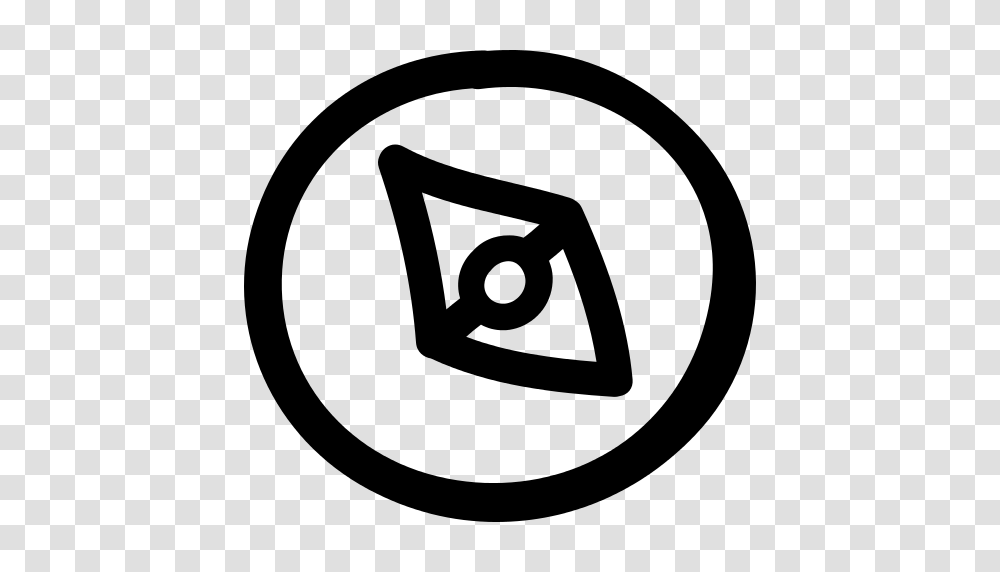 Compass Hand Drawn Circular Tool Outline Icon, Gray, World Of Warcraft Transparent Png