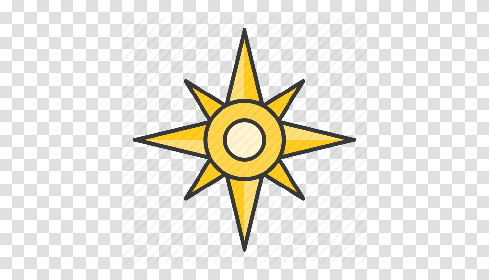 Compass Nautical North Star Star Icon, Airplane, Aircraft, Vehicle, Transportation Transparent Png
