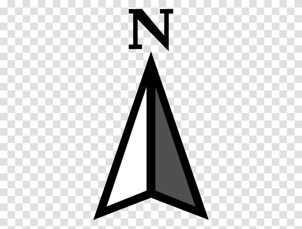 Compass North Direction Symbol, Silhouette, Triangle, Cone Transparent Png