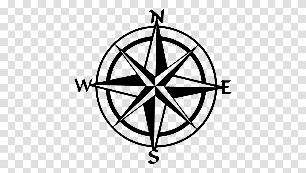 Compass Rose Black And White Compass Rose Black, Chandelier, Lamp Transparent Png