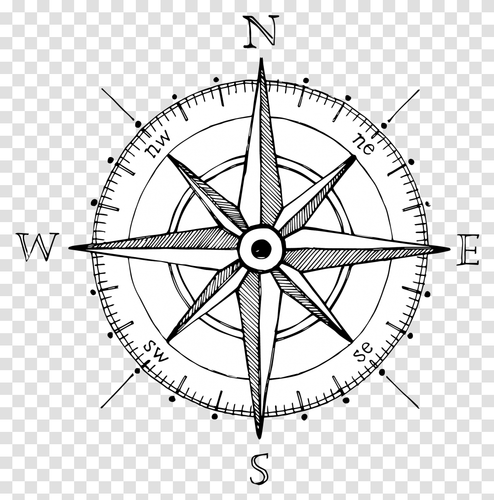 Compass Rose Drawing Hand Compass Drawing, Clock Tower, Architecture, Building, Compass Math Transparent Png