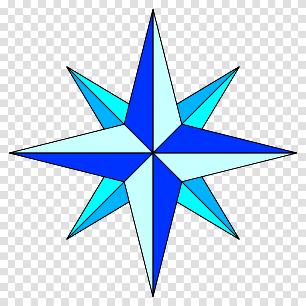 Compass Rose Geography, Star Symbol, Airplane, Aircraft Transparent Png