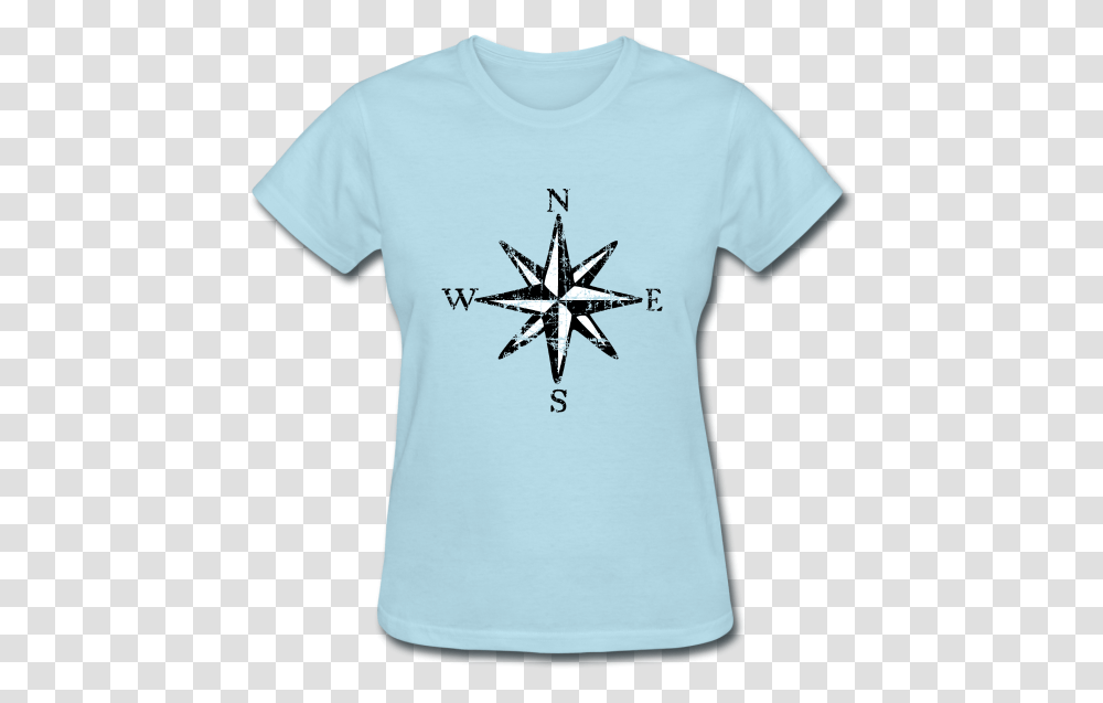 Compass Rose Image Of Compass Rose T Shirt, Apparel, T-Shirt Transparent Png