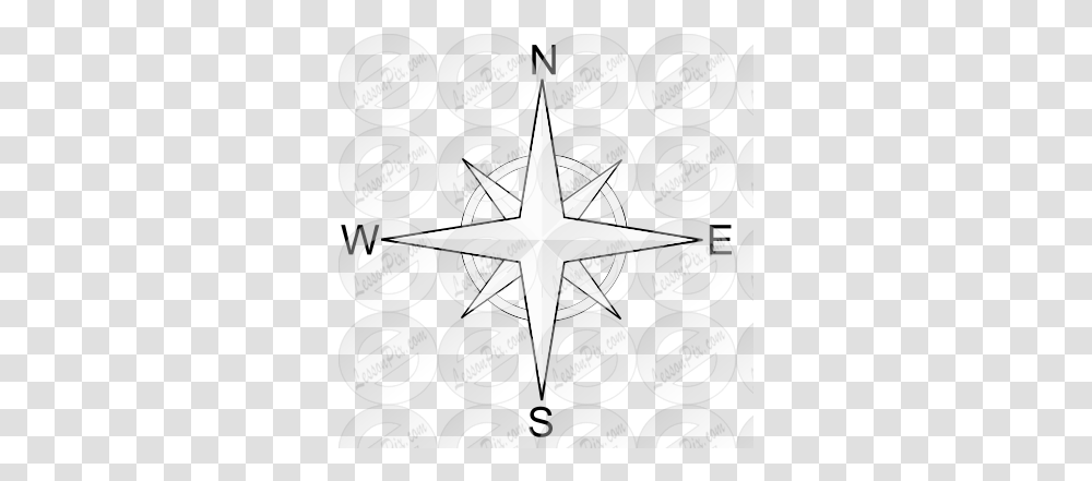 Compass Rose Picture For Classroom Therapy Use Great Circle, Symbol, Star Symbol, Text, Logo Transparent Png