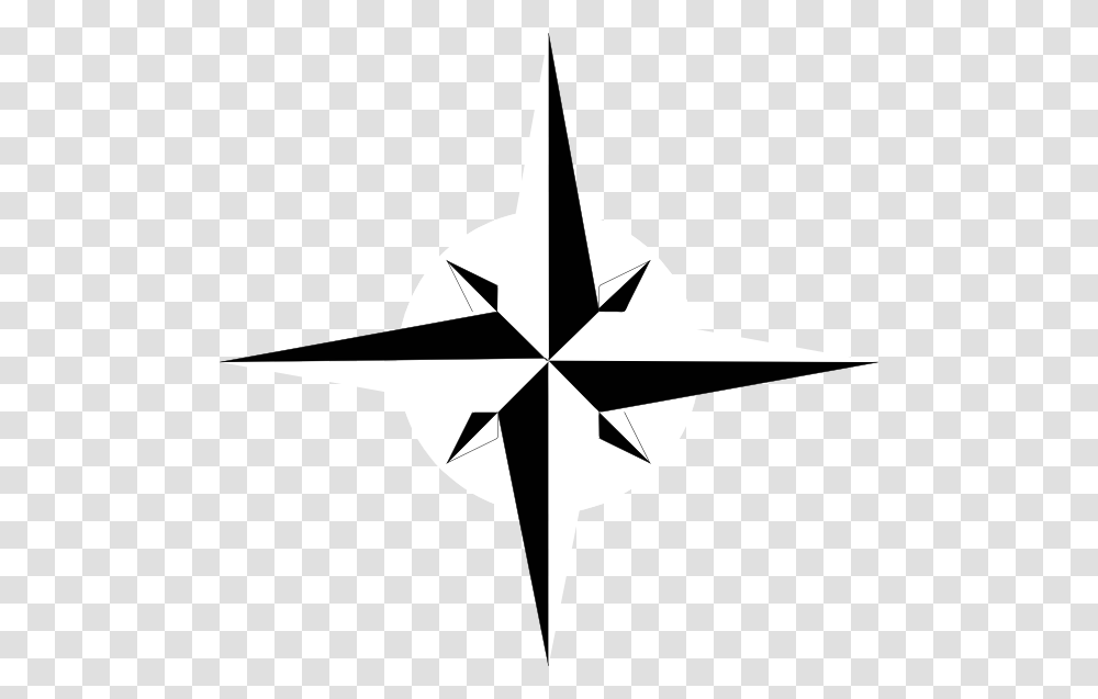 Compass Rose Star, Airplane, Aircraft, Vehicle Transparent Png