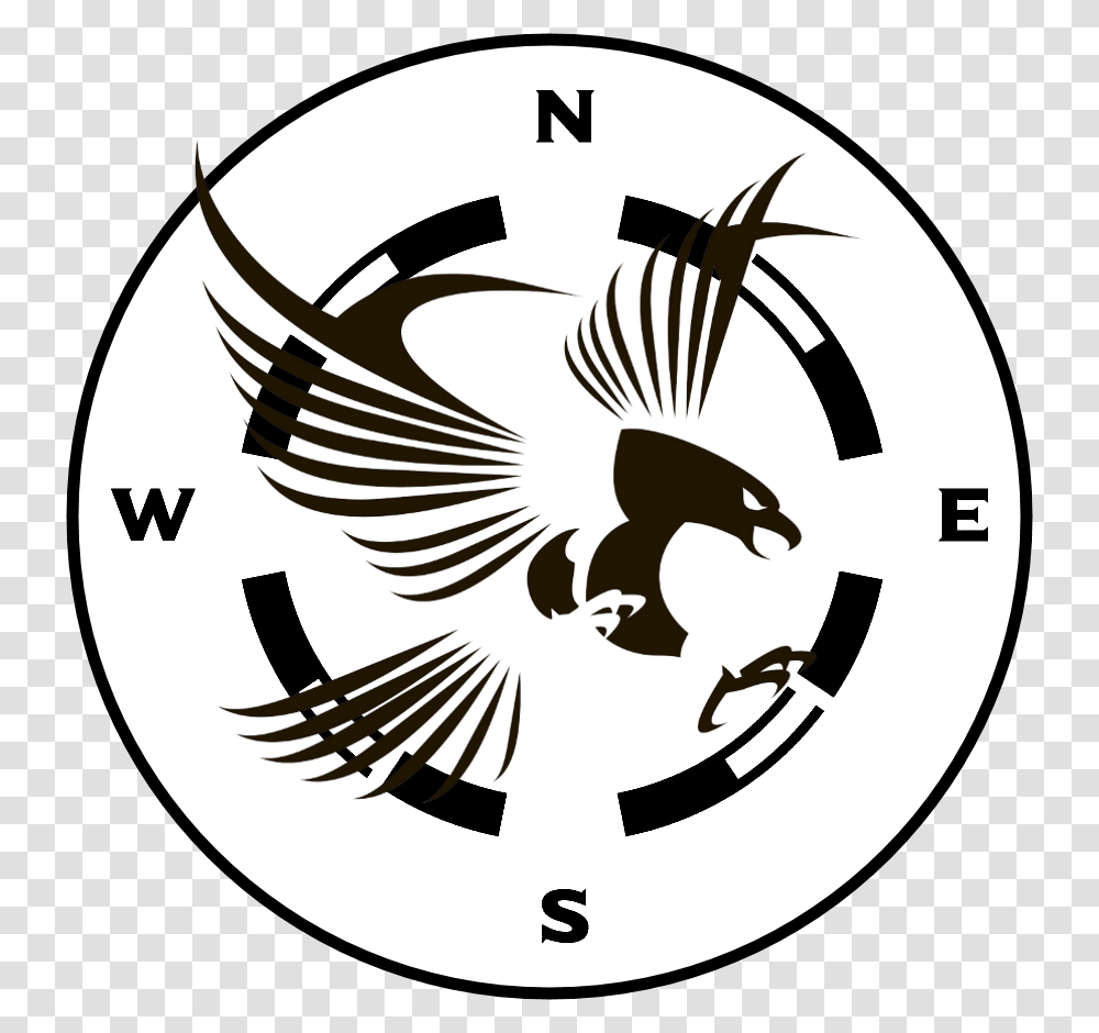 Compass Rose Stencil, Eagle, Bird, Animal Transparent Png