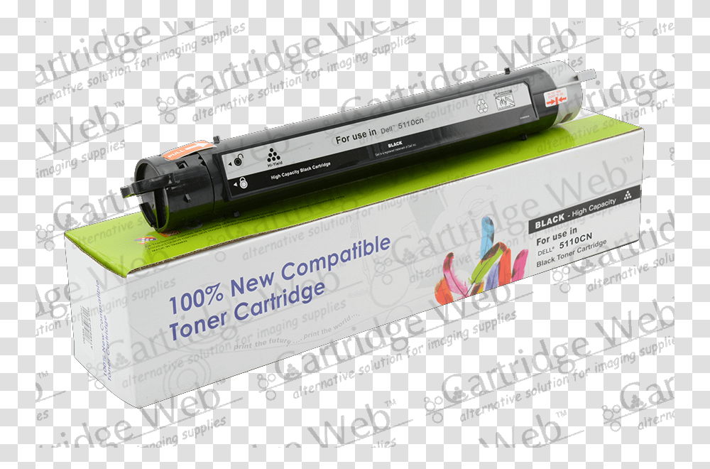 Compatible Toner Cartridge For Dell 5110cn Cartridge Web, Light, Pen, Lamp, Flashlight Transparent Png