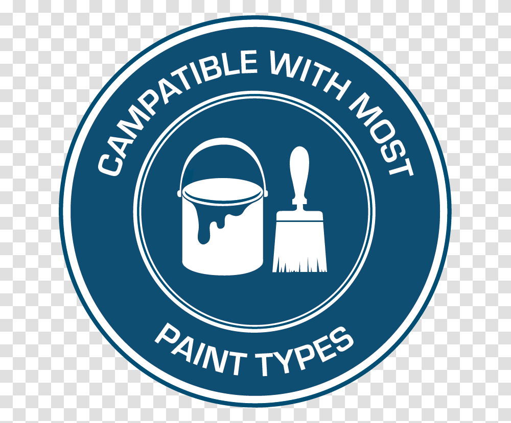 Compatible With Most Paints Badge, Logo, Trademark, Label Transparent Png