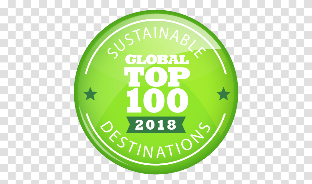 Competition For Sustainable Tourism Top 100 Sustainable Destinations, Label, Text, Tennis Ball, Logo Transparent Png