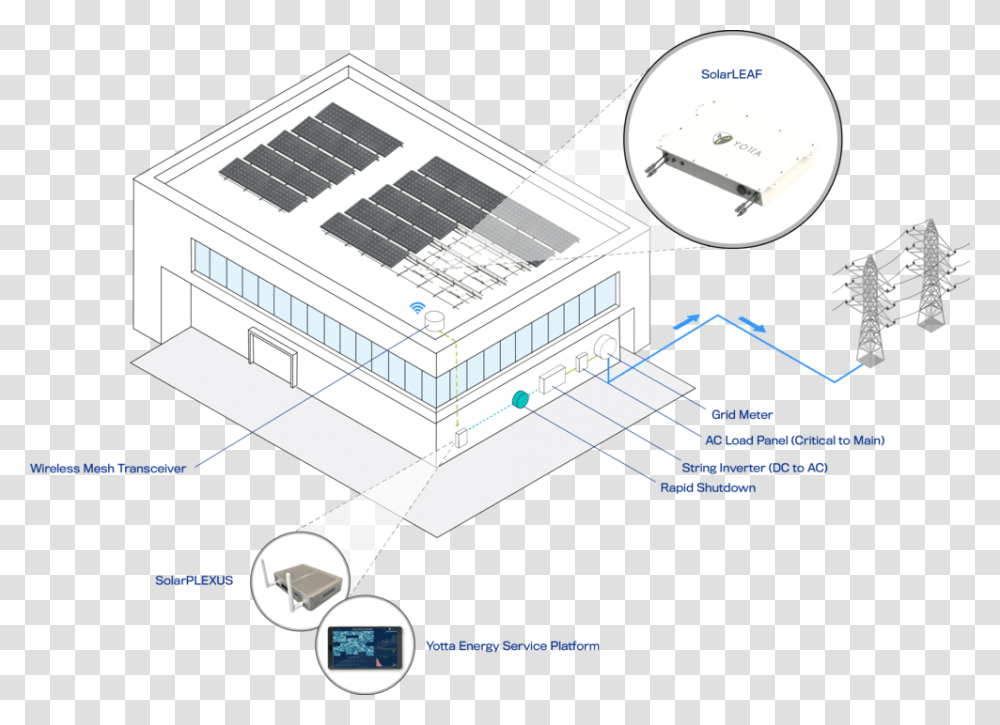 Complete Yotta Solar System 1 Architecture, Clock Tower, Building, Diagram, Plan Transparent Png