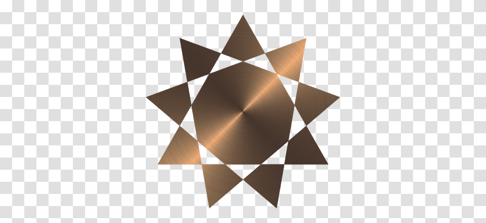 Complex Star Flat Brushed Circular Copper Metallic Metal Texture, Lamp, Triangle, Pattern Transparent Png