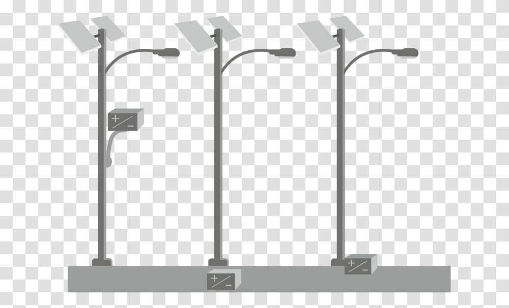 Components Basic Components Of Solar Led Street Light, Lamp Post, Utility Pole Transparent Png