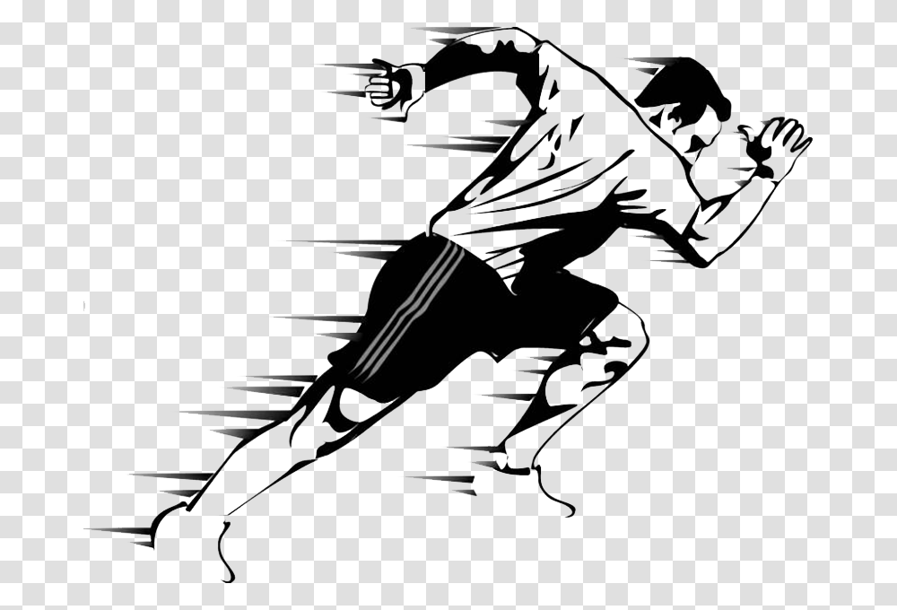 Components Of Fitness Speed, Person, Hand, Stencil, Silhouette Transparent Png