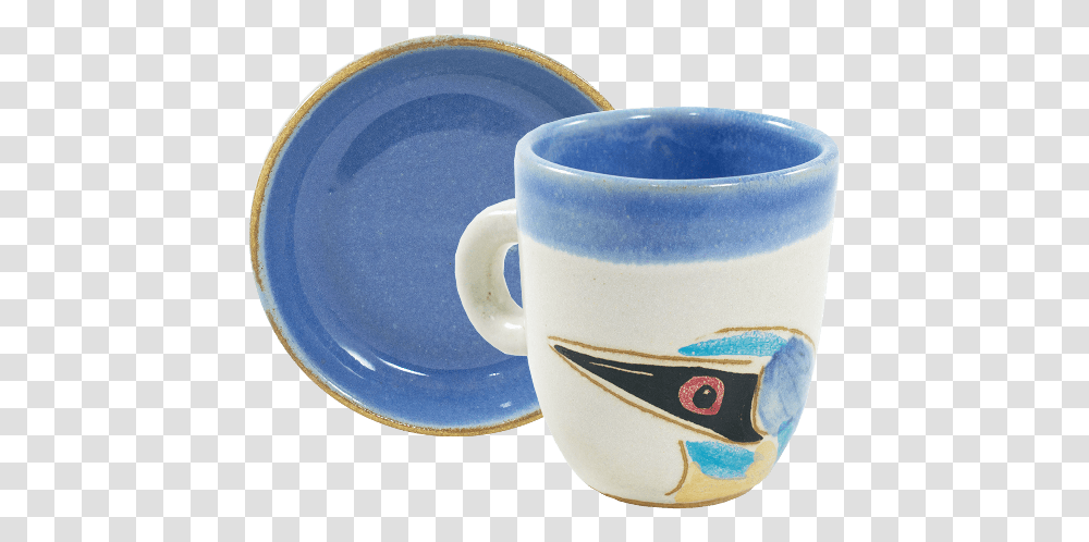 Comprar Canequinha Udu De Coroa Azul E Pratinho Azul Coffee Cup, Pottery, Saucer, Tape, Egg Transparent Png