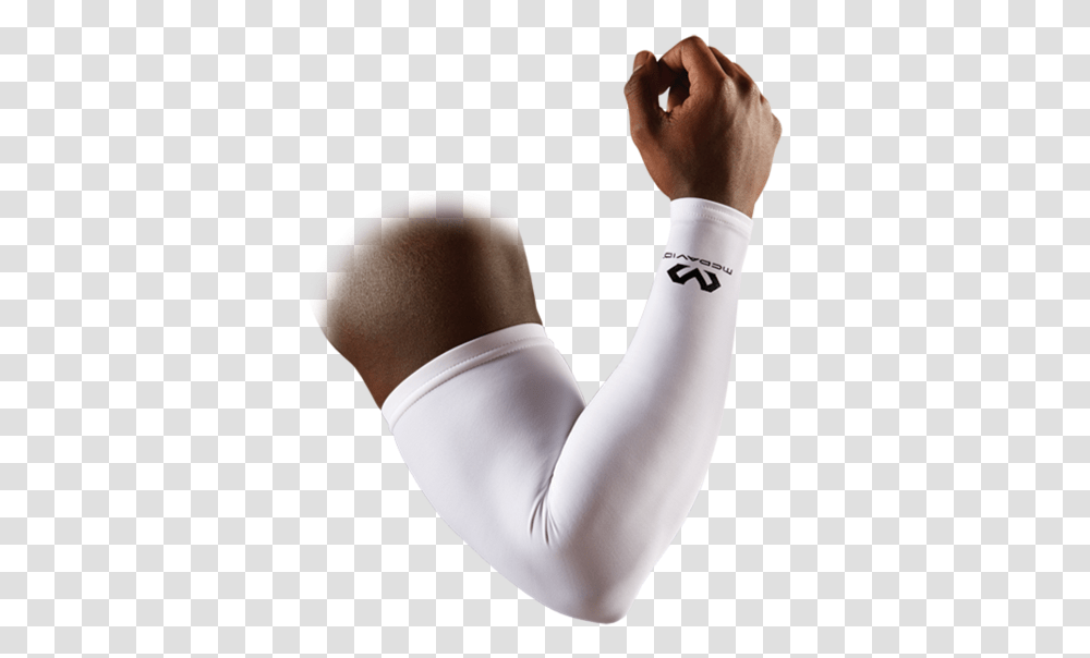Compression Arm SleevesingleClass White Mcdavid Arm Sleeve, Person, Human Transparent Png