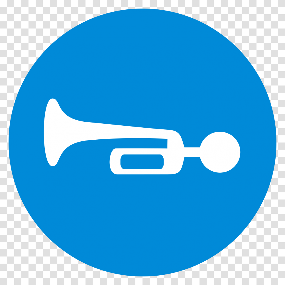 Compulsory Sound Horn Sign, Brass Section, Musical Instrument, Bugle, Trumpet Transparent Png