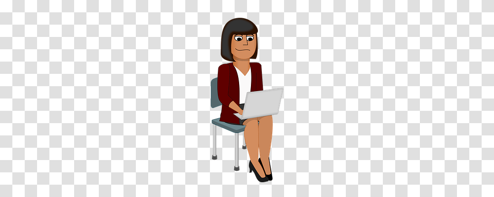 Computer Person, Sitting, Furniture Transparent Png