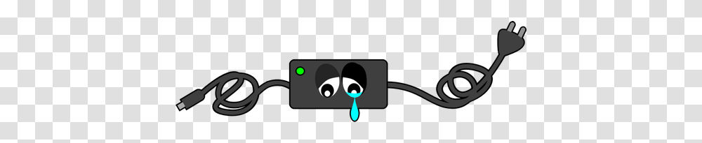 Computer Charger Crying Eyes Vector Clip Art, Scissors, Blade, Weapon, Weaponry Transparent Png