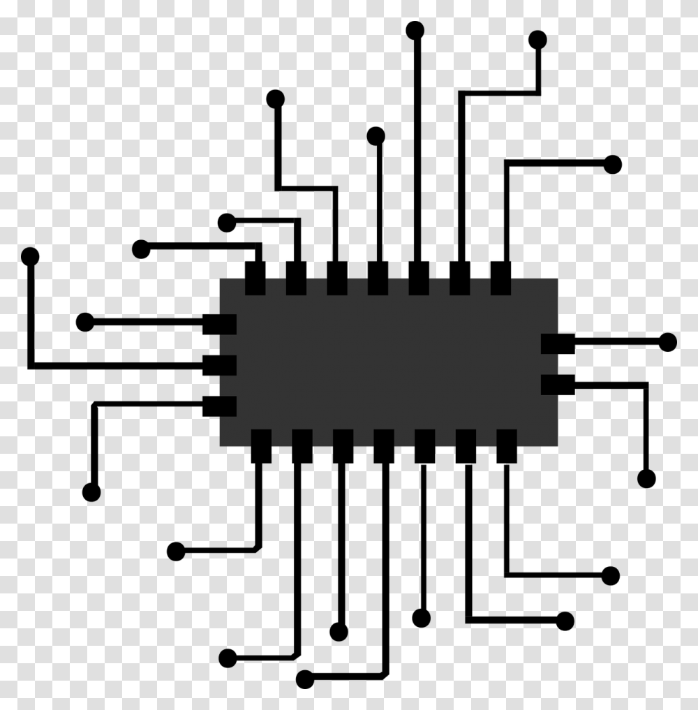 Computer Chip Clipart, Label, Stencil Transparent Png