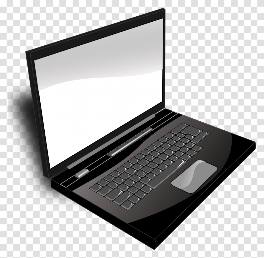 Computer Clipart Background Laptop Black And White, Pc, Electronics, Computer Keyboard, Computer Hardware Transparent Png
