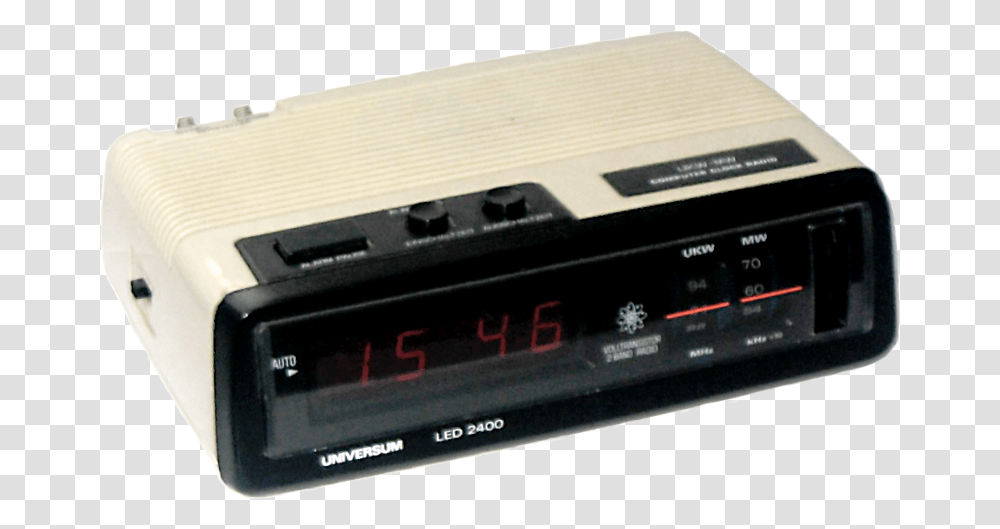 Computer Clock Radio Radio Receiver, Electronics, Wristwatch, Amplifier, Alarm Clock Transparent Png