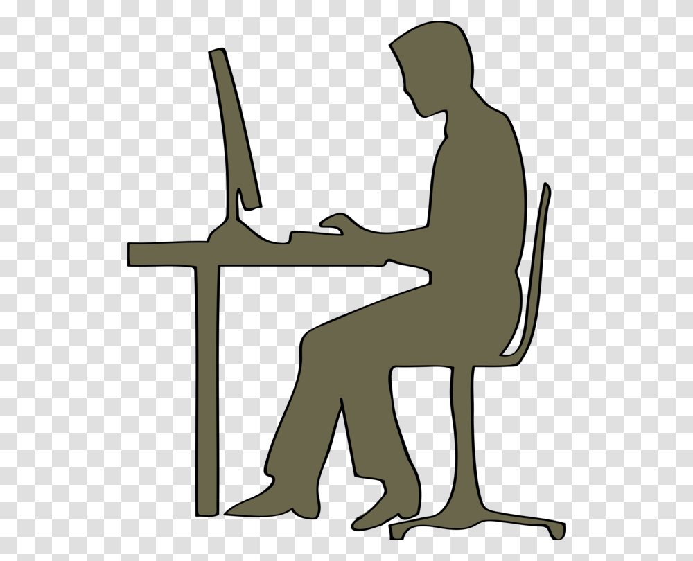 Computer Desk Computer Graphics Computer Icons, Person, Standing, Silhouette, Musician Transparent Png