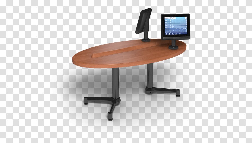 Computer Desk, Furniture, Table, LCD Screen, Monitor Transparent Png