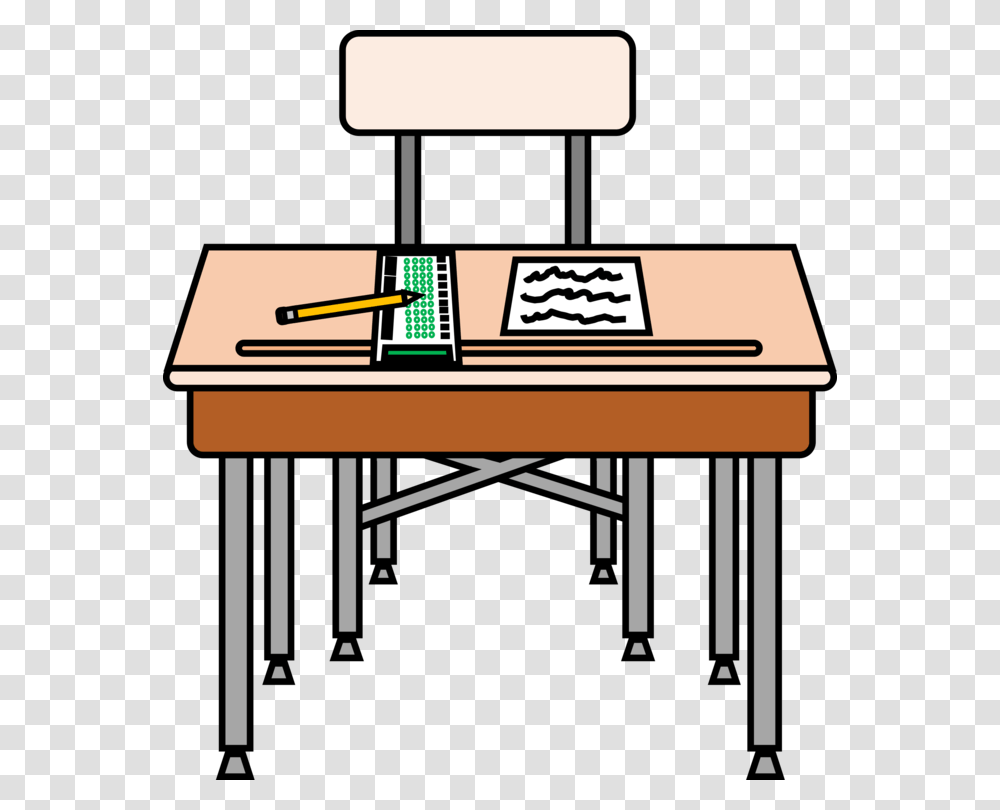Computer Desk Pencil Drawing Carteira Escolar, Furniture, Table, Electronics, Tabletop Transparent Png