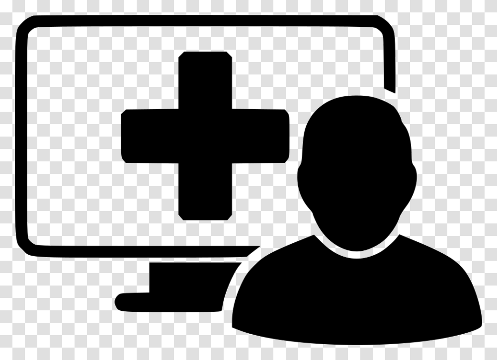 Computer Doctor Svg Icon Free Computer User Icon, Cross, Silhouette, Electronics Transparent Png