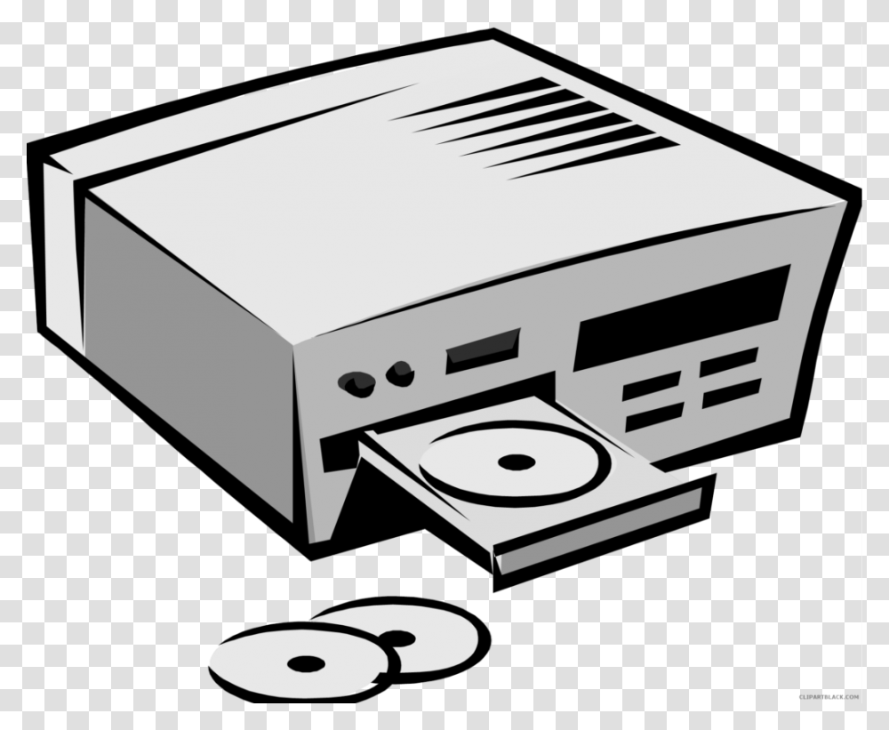 Computer Dvd Player Tools Free Black White Clipart Images, Electronics, Cd Player, Mailbox, Letterbox Transparent Png