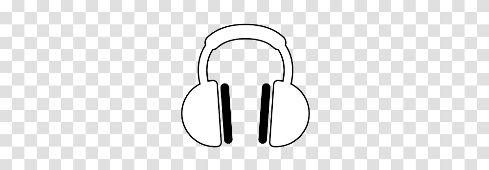 Computer Headphone Clipart Black And White, Electronics, Headphones, Headset, Stencil Transparent Png