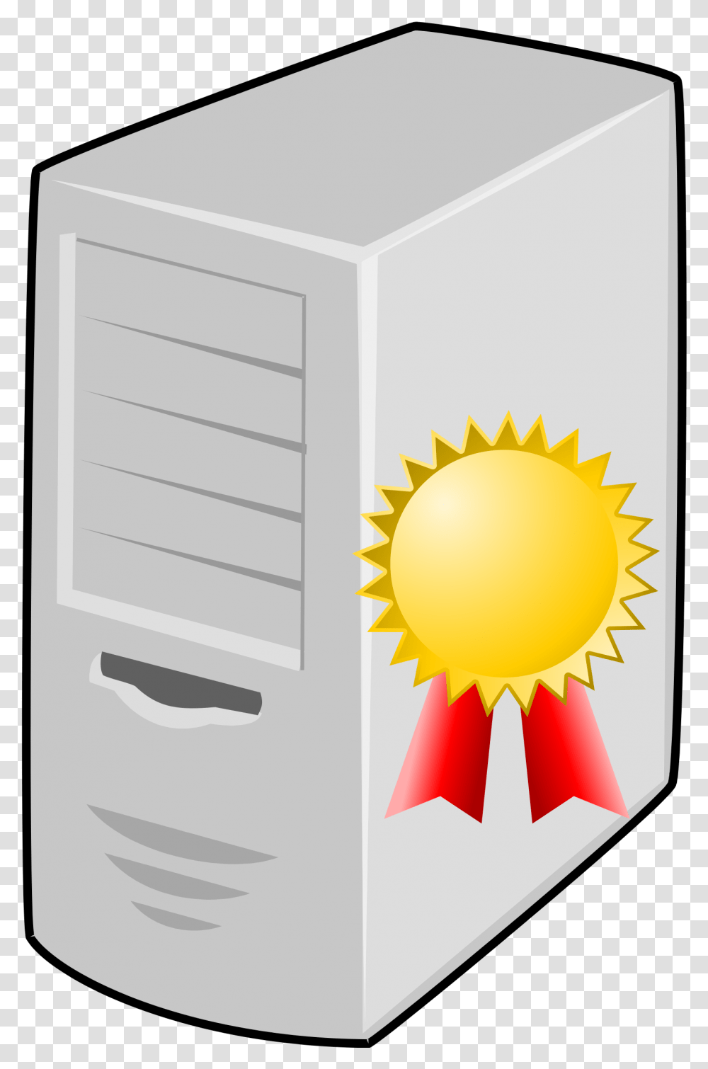 Computer Icons Computer Servers Linux Database Icon Certificate Award Clip Art, Electronics, Hardware, Gold, Mailbox Transparent Png