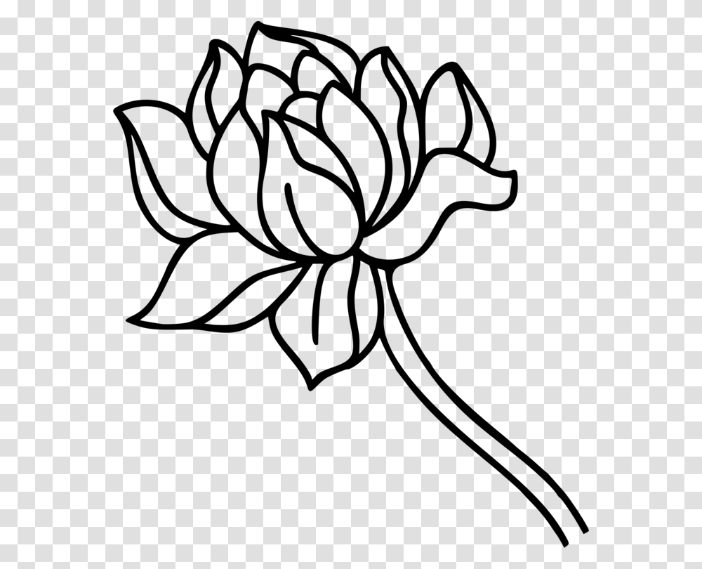 Computer Icons Flower Floral Design Coloring Book Line Art Free, Gray, World Of Warcraft Transparent Png