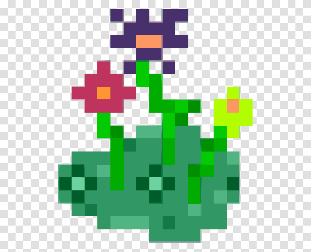 Computer Icons Pixel Art Flower Bit Color, Pattern, Ornament, Rug Transparent Png