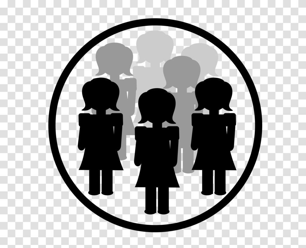 Computer Icons Woman Clip Art Women Female Symbol, Crowd, Silhouette, Audience, Hand Transparent Png