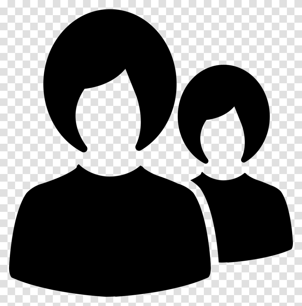 Computer Icons Woman Download Two Women Icon, Silhouette, Stencil, Audience Transparent Png