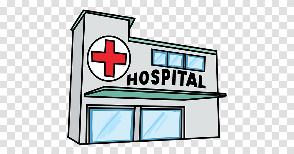 Computer In Hospital Hospital Clipart, Logo, Trademark, Red Cross Transparent Png