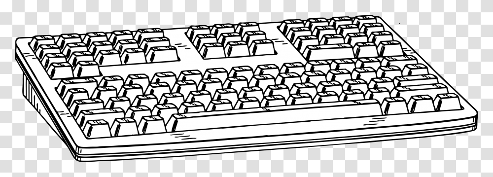 Computer Keyboard Black And White Clipart Kid Computer Keyboard Clipart, Electronics, Computer Hardware Transparent Png