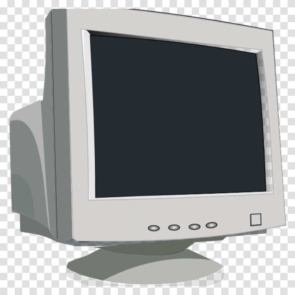 Computer Monitor Clipart Black And White, Screen, Electronics, Display, TV Transparent Png