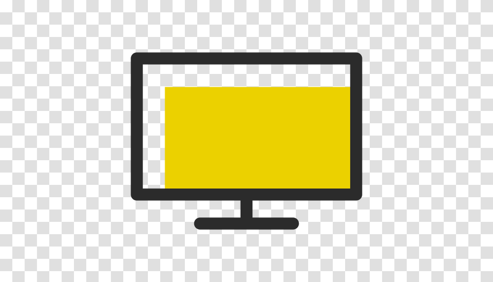 Computer Monitor Colored Stroke Icon, Electronics, Pc, Screen, Display Transparent Png